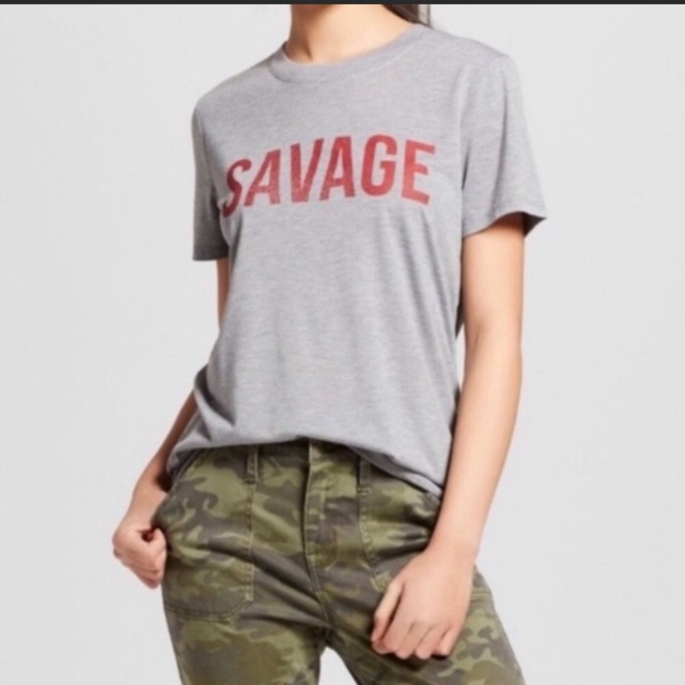 🌺 3/$10! Modern Lux Savage Gray T - S